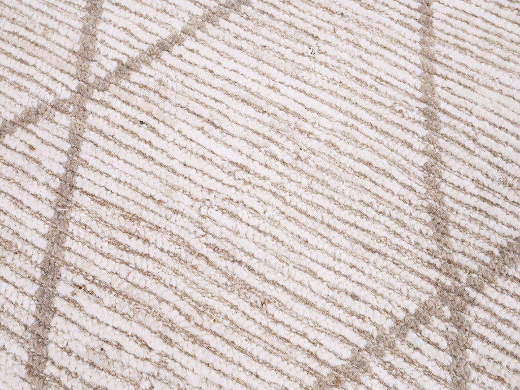 3x5 Ft Beige Moroccan Rug - Hand Knotted Area Rug