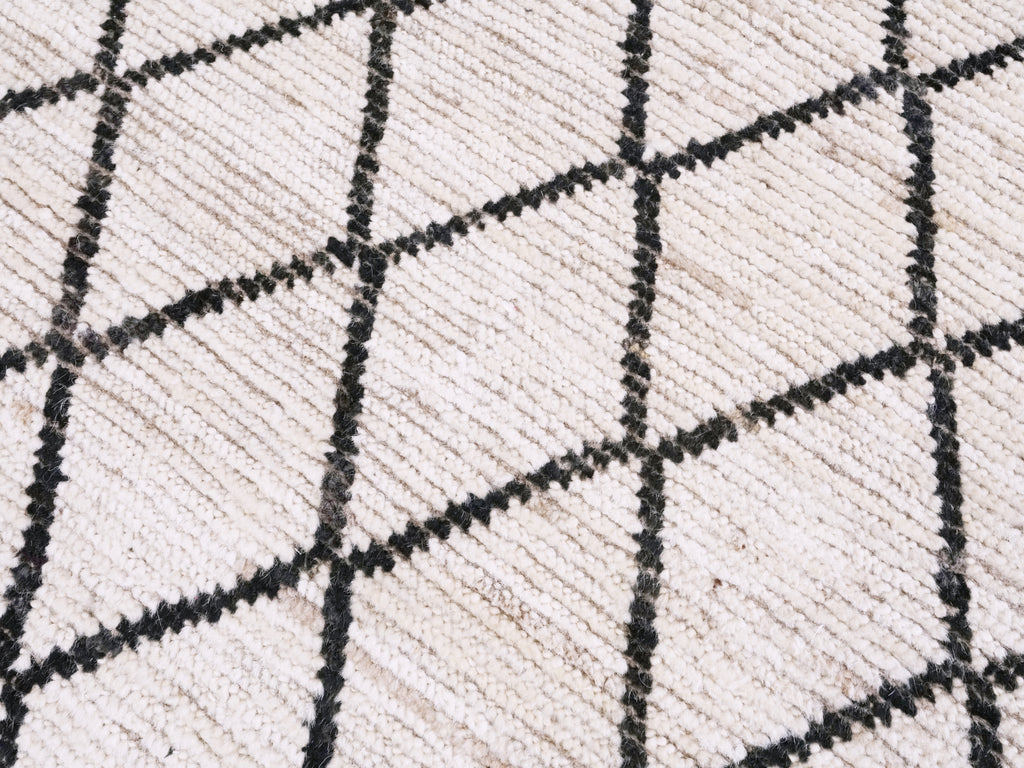 3x5 Ft Beige Moroccan Rug - Hand Knotted Area Rug