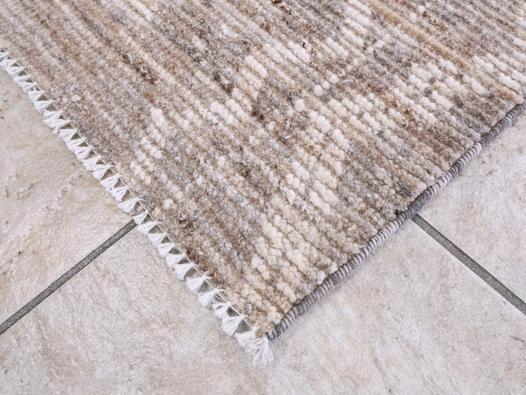 3x5 Ft Brown Moroccan Rug - Hand Knotted Area Rug
