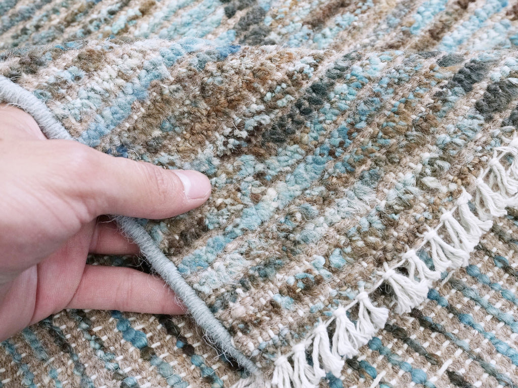 3x6 Ft Blue Moroccan Rug - Hand Knotted Area Rug