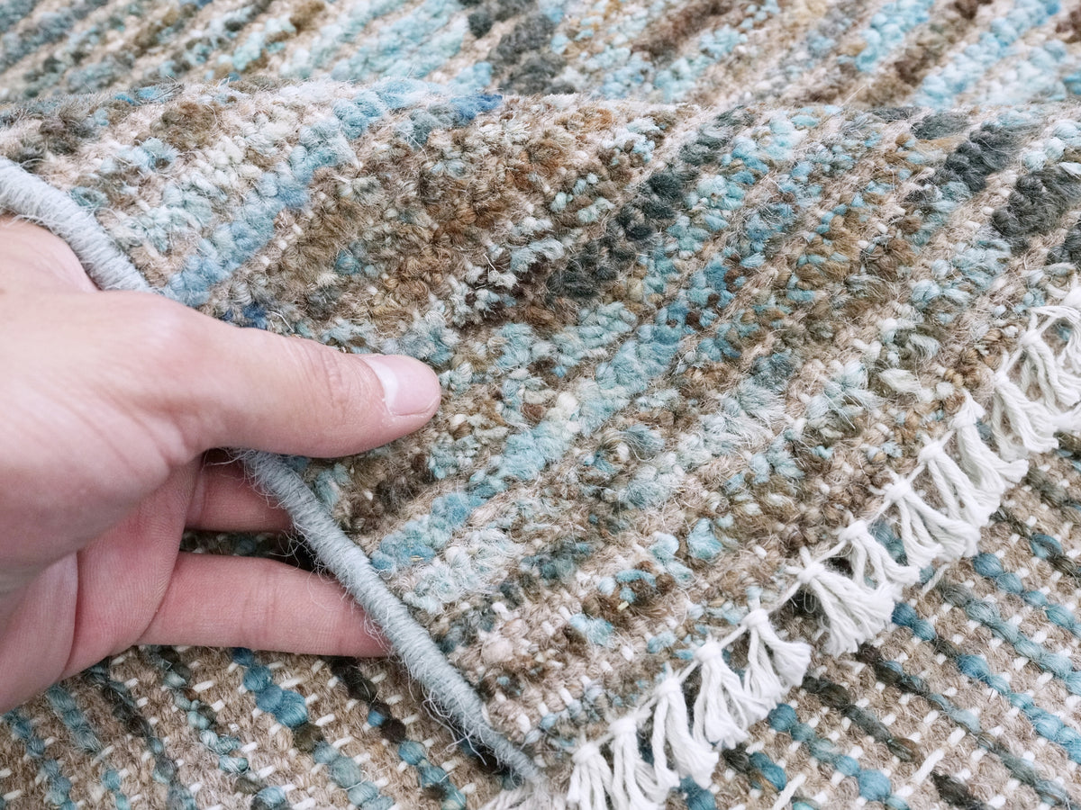 3x6 Ft Blue Moroccan Rug - Hand Knotted Area Rug