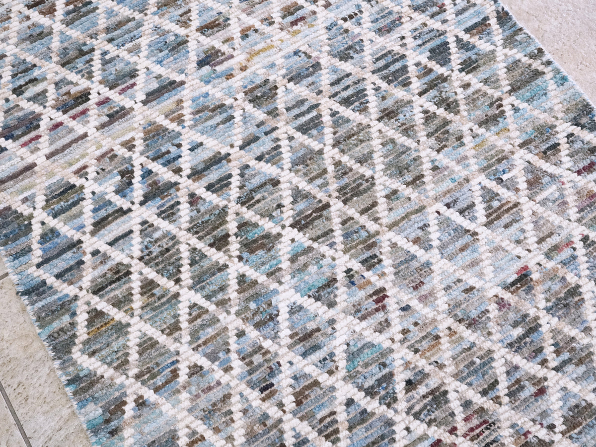 3x4 Ft Moroccan Rug - Hand Knotted Area Rug