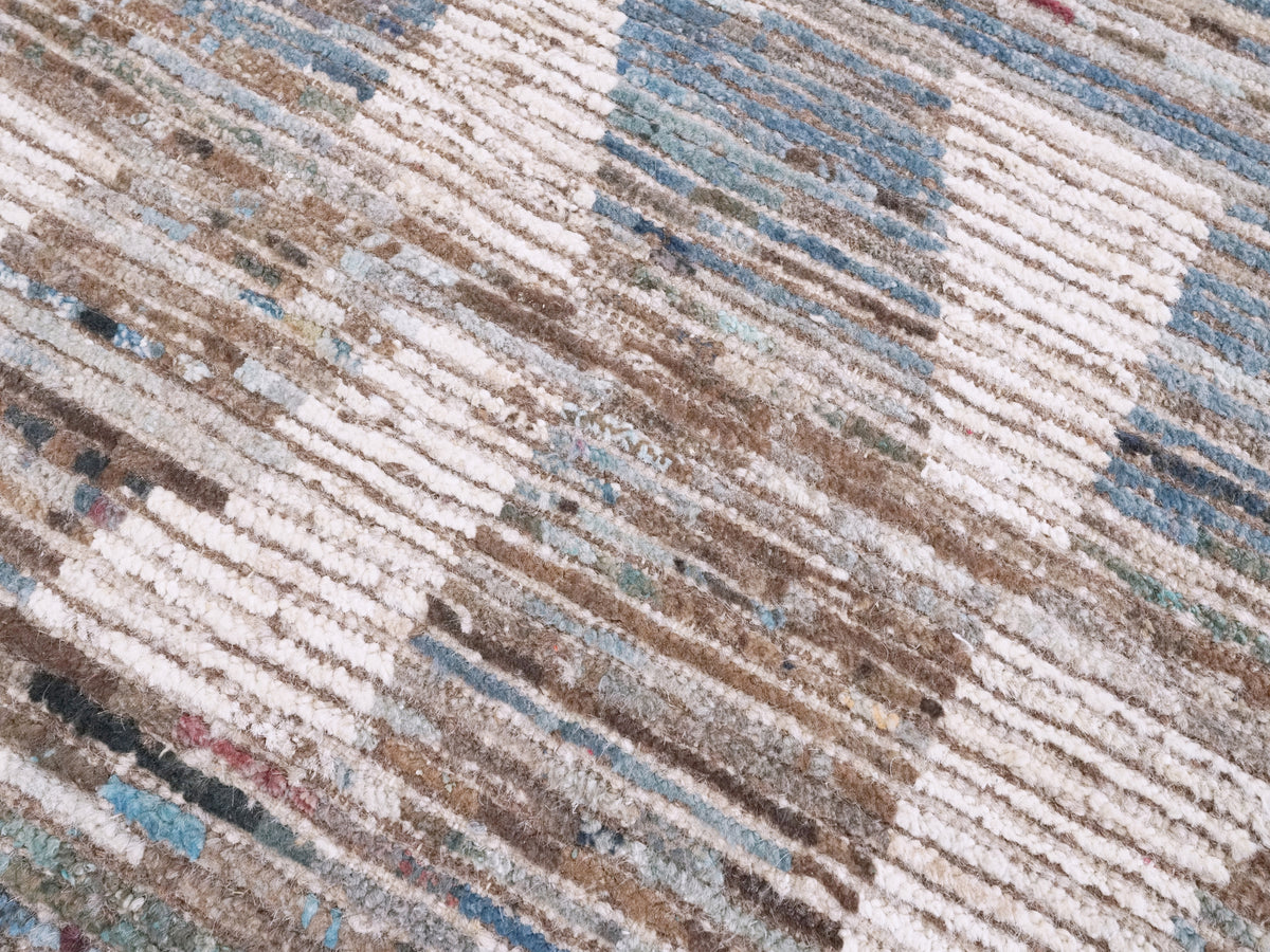 3x5 Ft Blue Moroccan Rug - Hand Knotted Area Rug