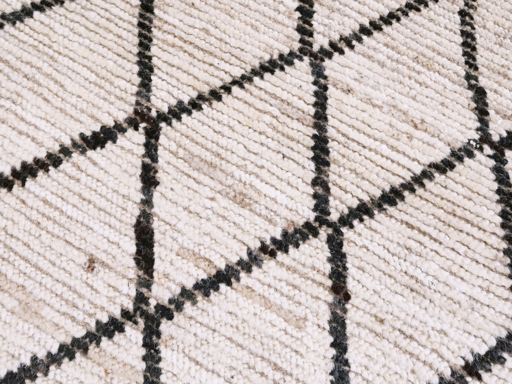 3x5 Ft Beige Moroccan Rug - Hand Knotted Area Rug