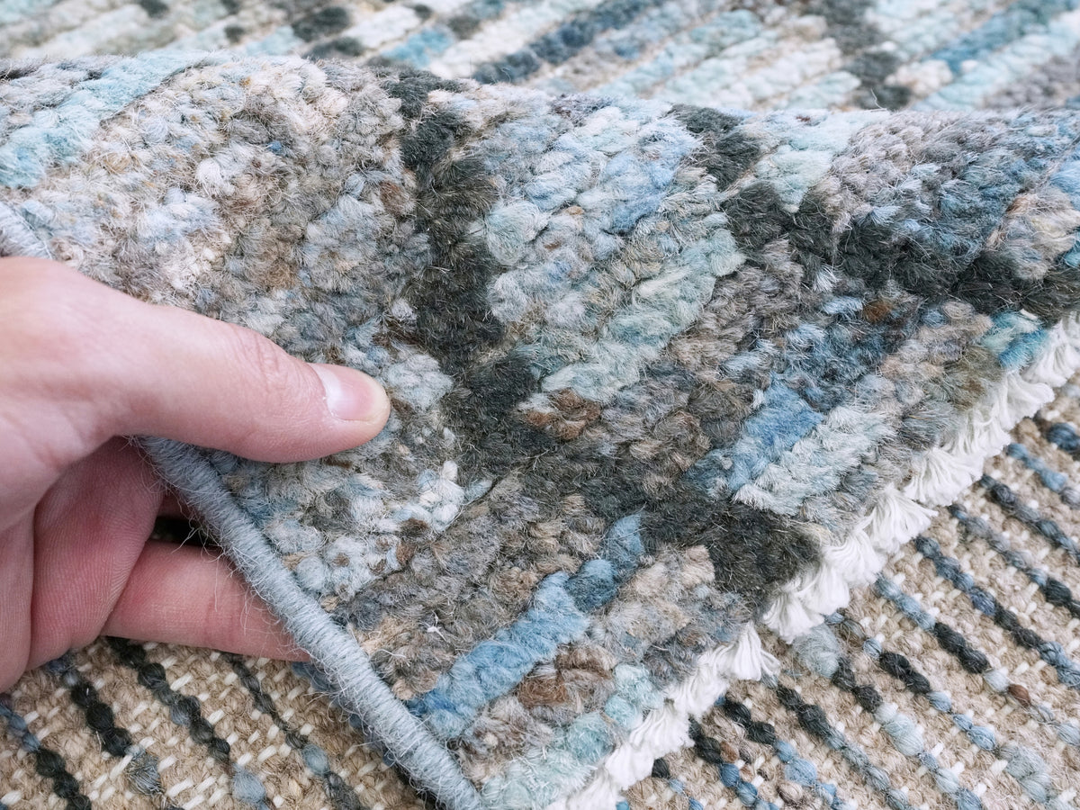 3x5 Ft Blue Moroccan Rug - Hand Knotted Area Rug