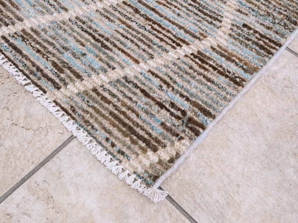 3x5 Ft Blue Moroccan Rug - Hand Knotted Area Rug
