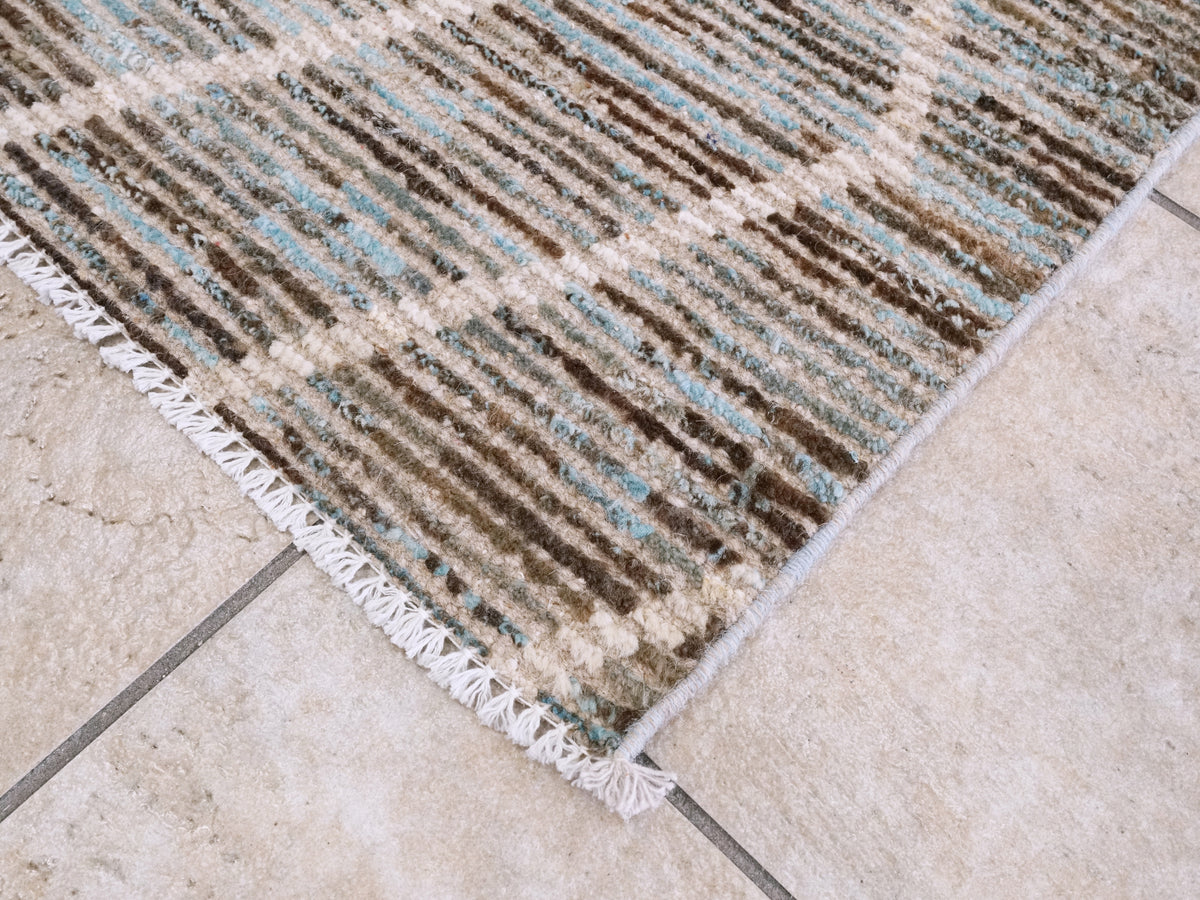 3x5 Ft Blue Moroccan Rug - Hand Knotted Area Rug