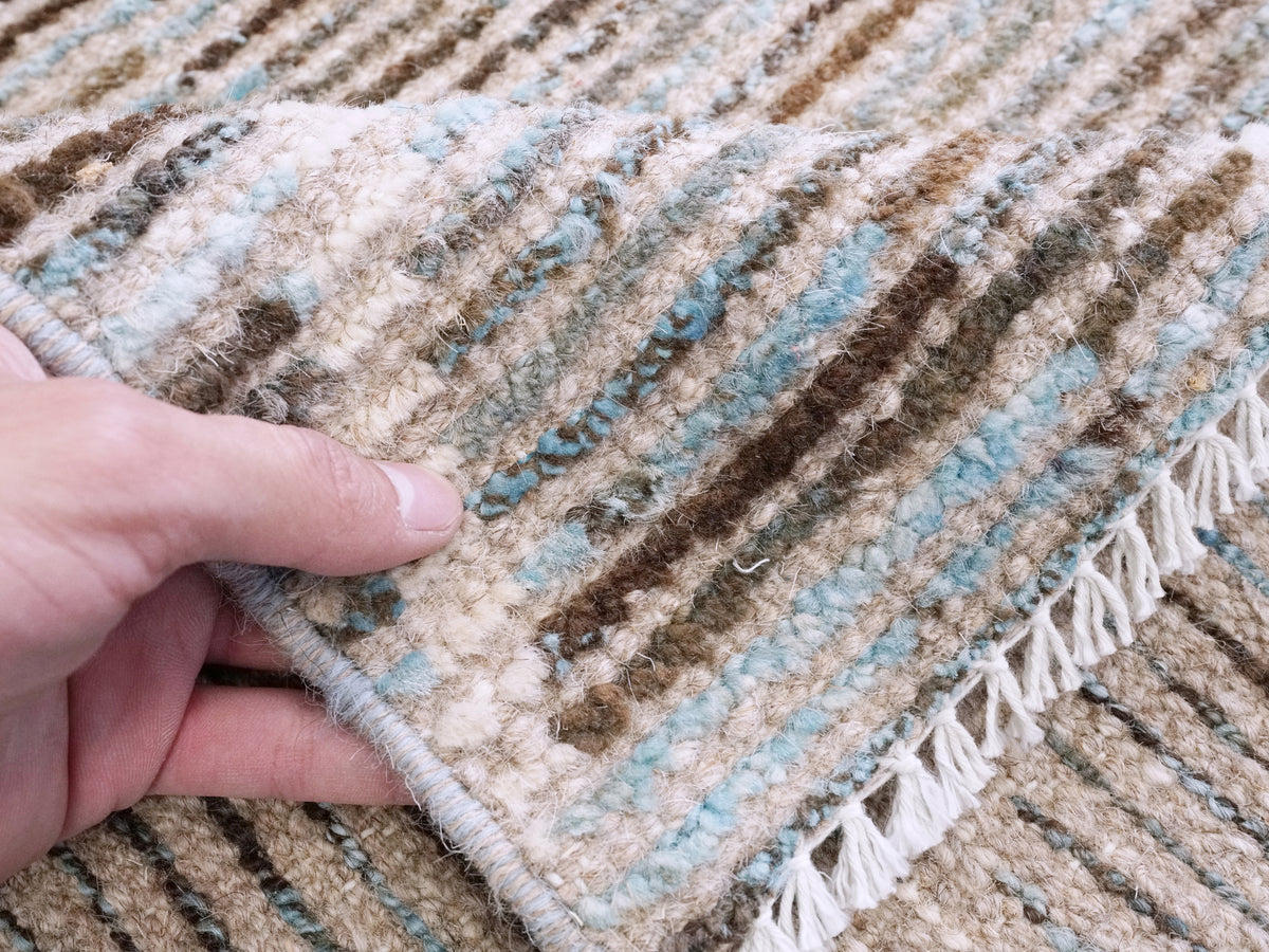 3x5 Ft Blue Moroccan Rug - Hand Knotted Area Rug