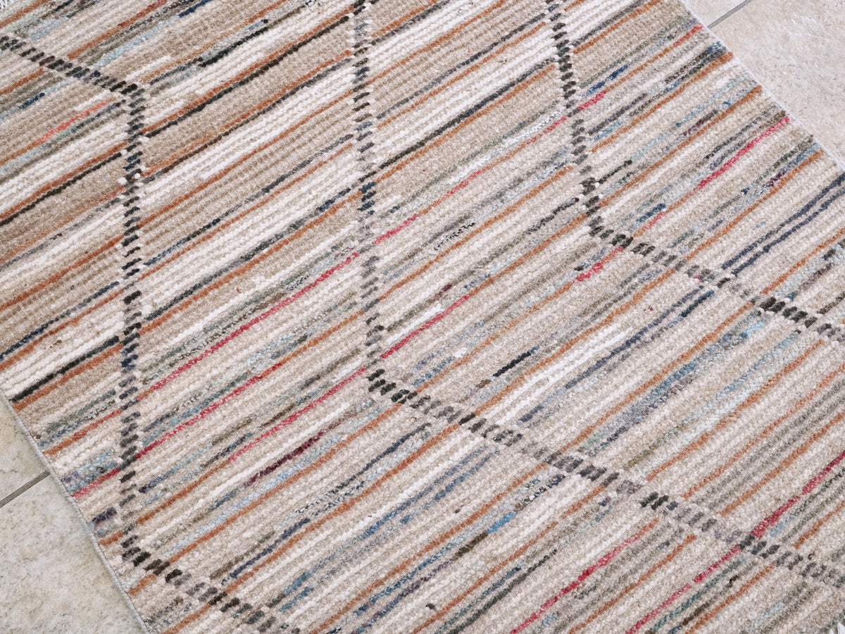 3x4 Ft Moroccan Rug - Hand Knotted Area Rug