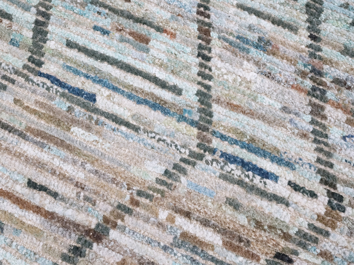 3x5 Ft Blue Moroccan Rug - Hand Knotted Area Rug