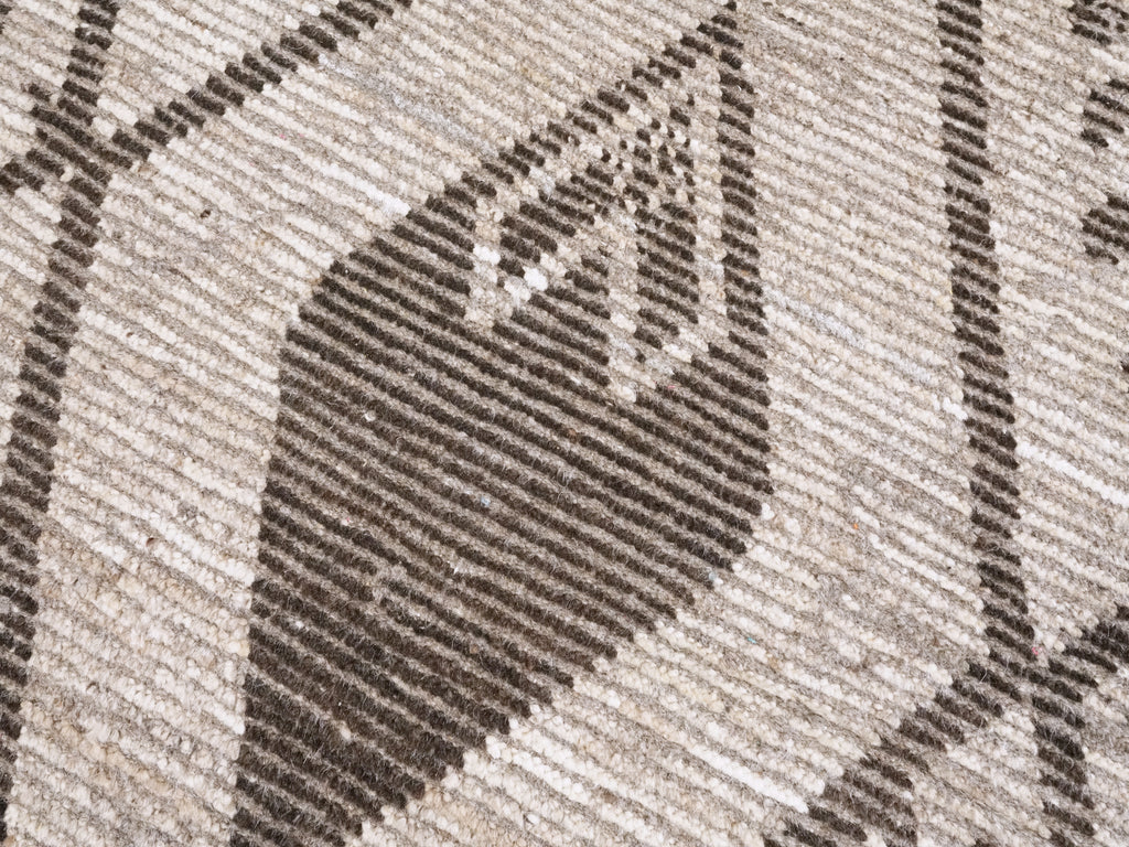 4x6 Ft Brown Moroccan Rug - Hand Knotted Wool Area Rug