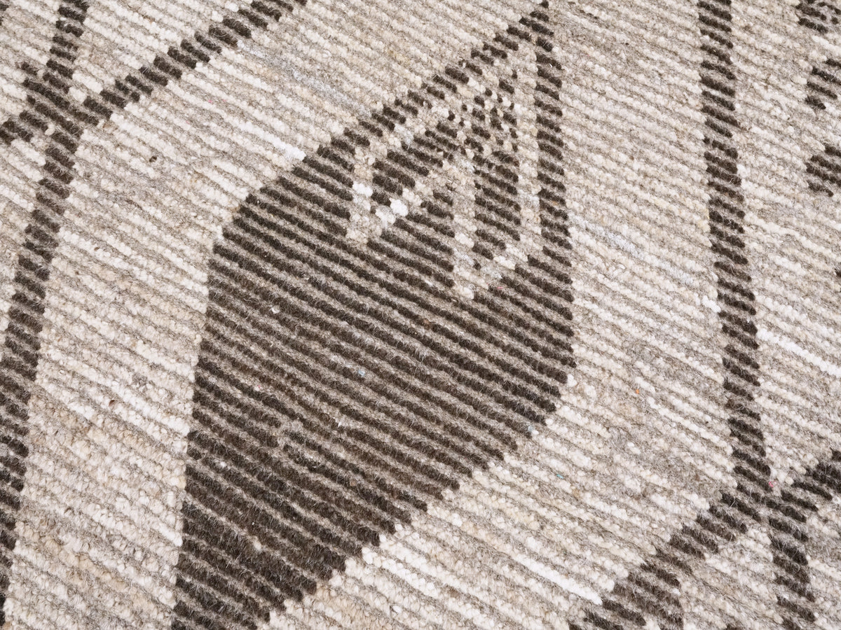 4x6 Ft Brown Moroccan Rug - Hand Knotted Wool Area Rug