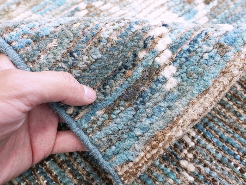 3x5 Ft Blue Moroccan Rug - Hand Knotted Area Rug
