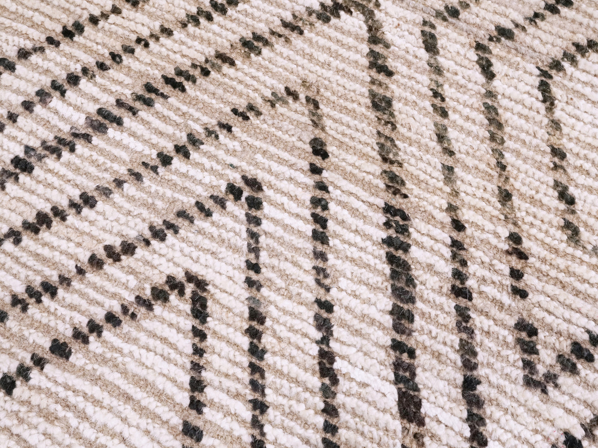 3x6 Ft Beige Moroccan Rug - Hand Knotted Area Rug