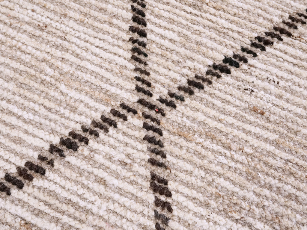 3x5 Ft Beige Moroccan Rug - Hand Knotted Area Rug