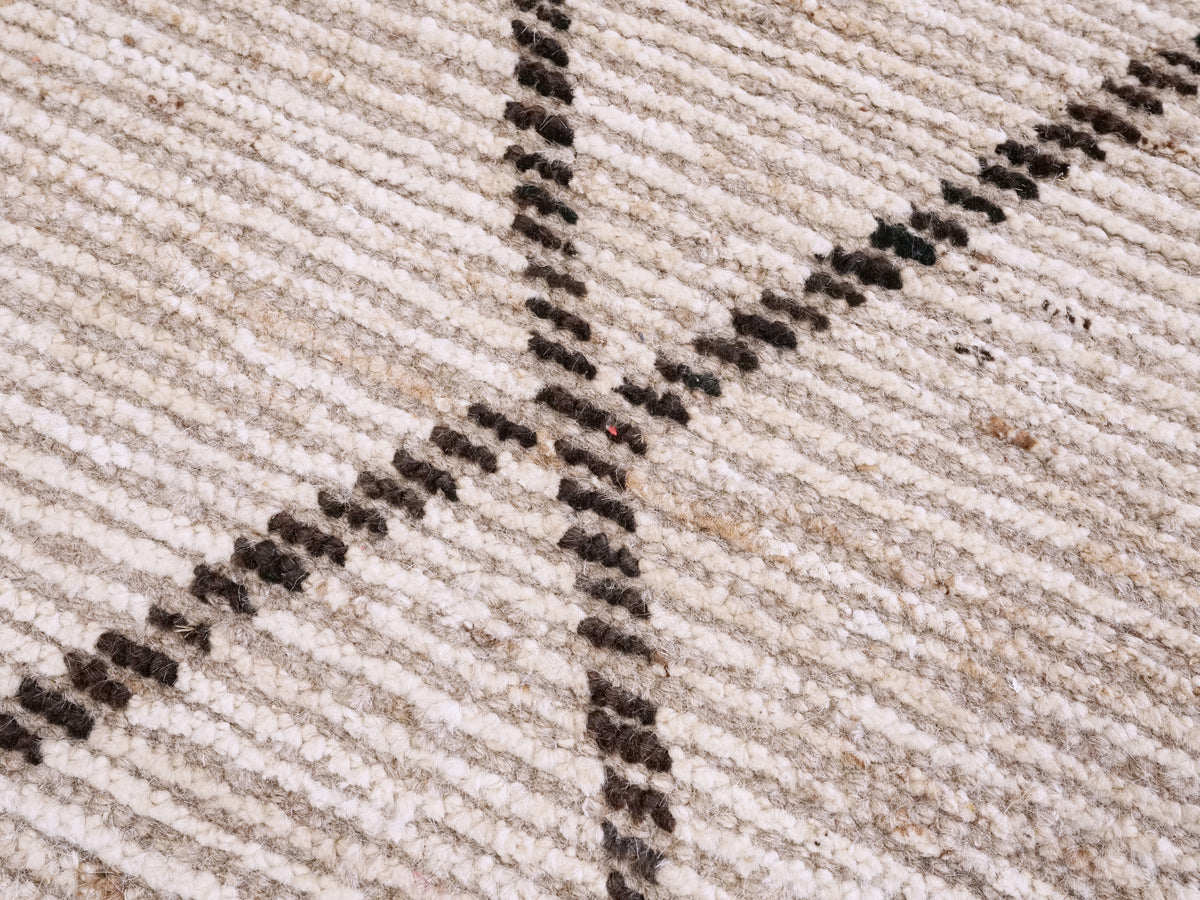 3x5 Ft Beige Moroccan Rug - Hand Knotted Area Rug