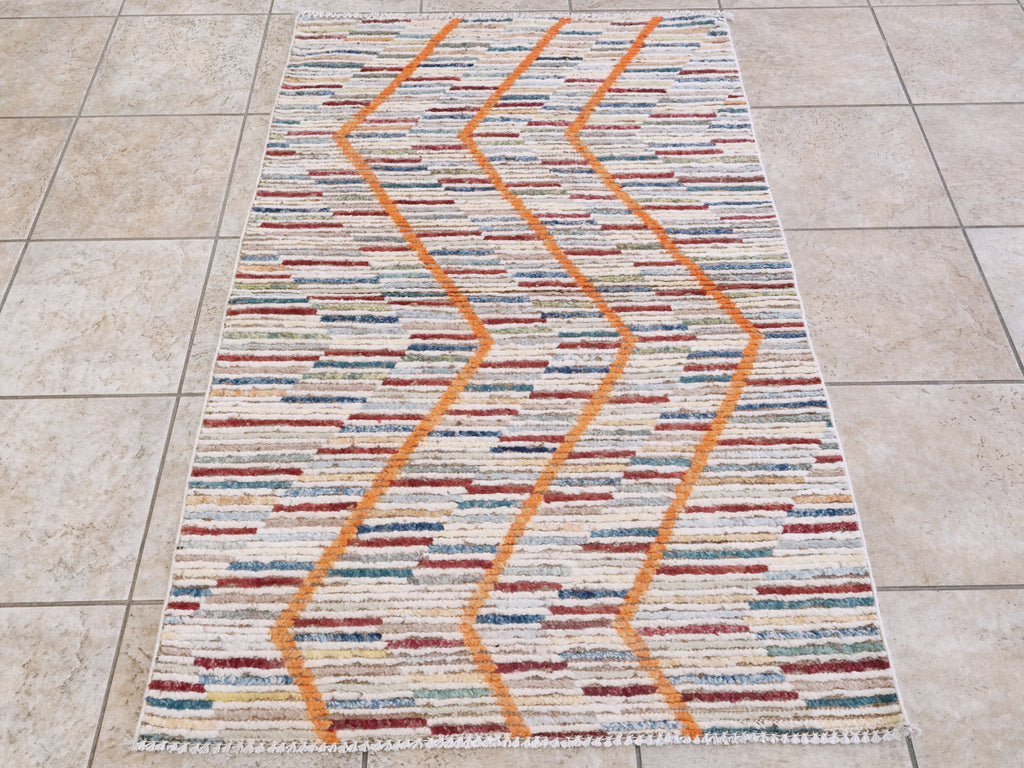 3x5 Ft Moroccan Rug - Hand Knotted Area Rug