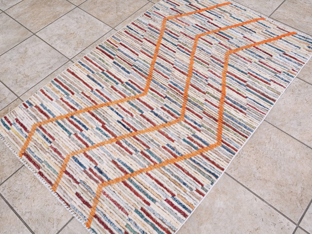 3x5 Ft Moroccan Rug - Hand Knotted Area Rug