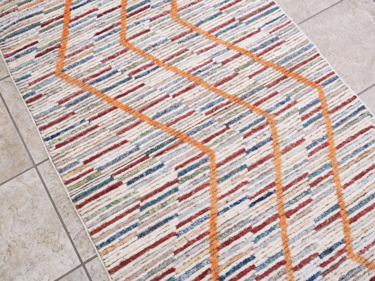3x5 Ft Moroccan Rug - Hand Knotted Area Rug