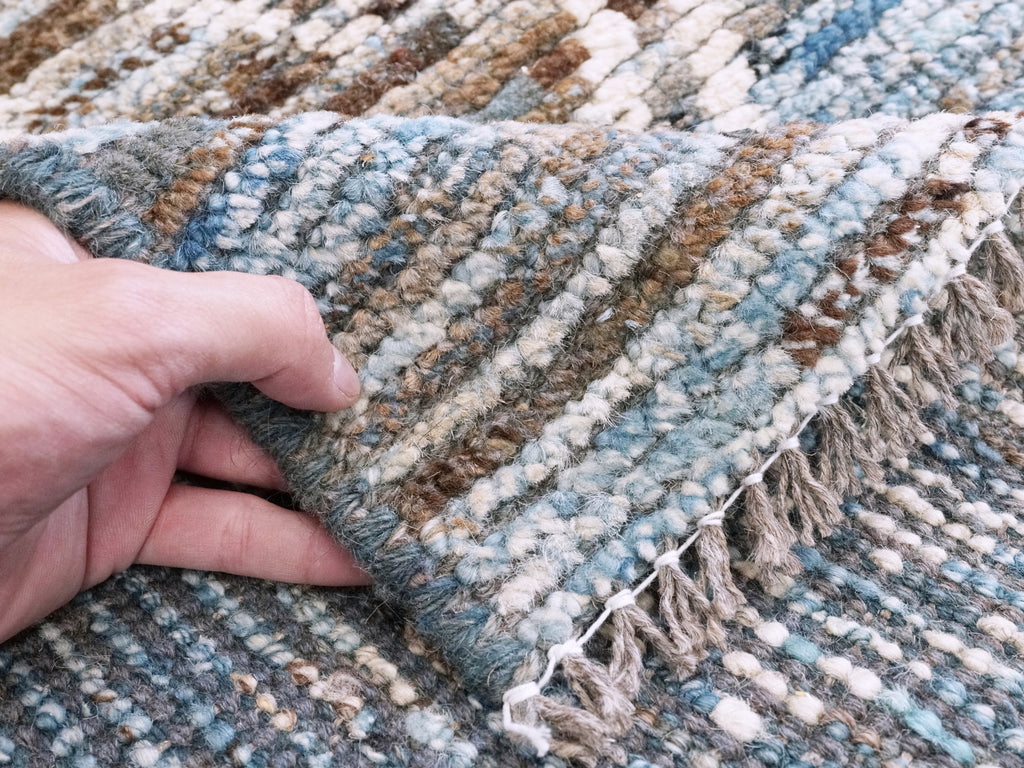 3x5 Ft Blue Moroccan Rug - Hand Knotted Area Rug