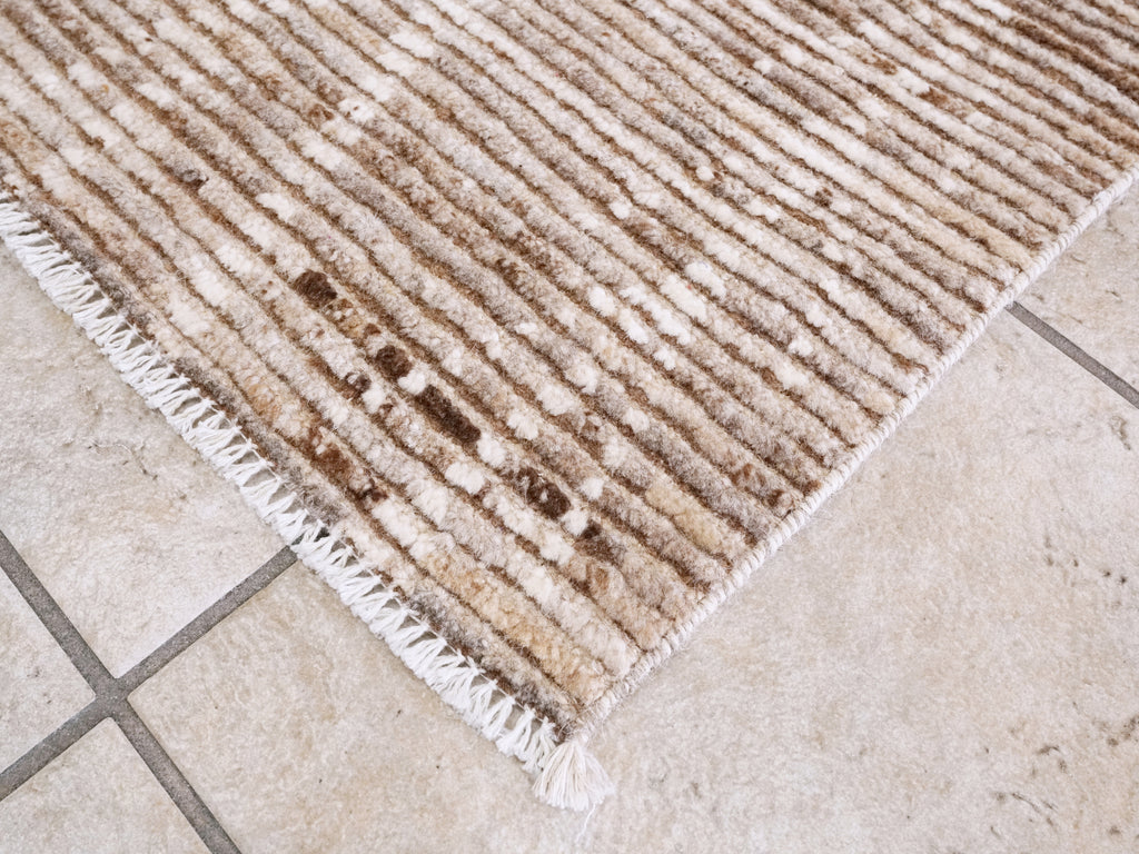 3x5 Ft Brown Moroccan Rug - Hand Knotted Area Rug