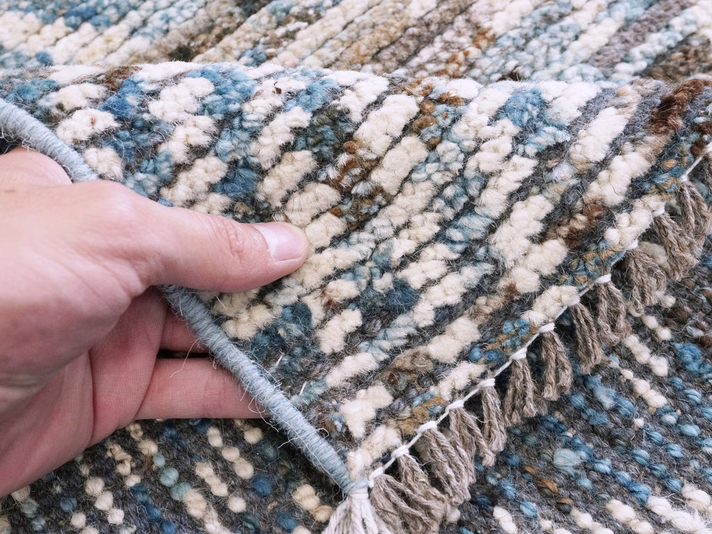 3x5 Ft Blue Moroccan Rug - Hand Knotted Area Rug