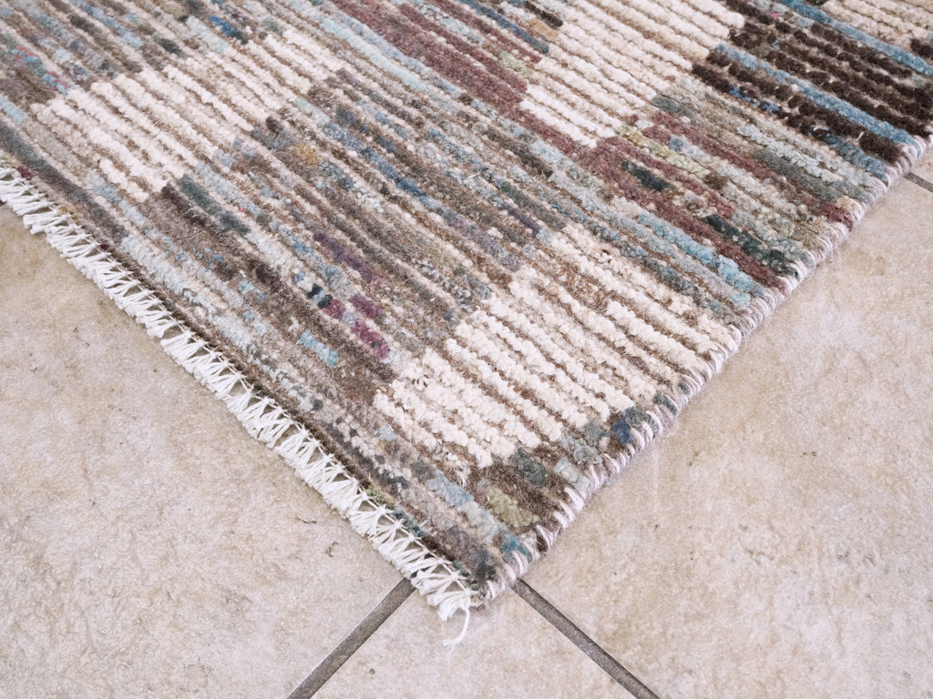 3x4 Ft Blue Moroccan Rug - Hand Knotted Area Rug