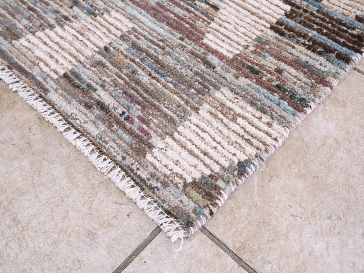 3x4 Ft Blue Moroccan Rug - Hand Knotted Area Rug