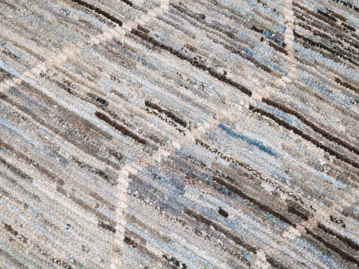 4x6 Ft Blue Moroccan Rug - Hand Knotted Wool Area Rug