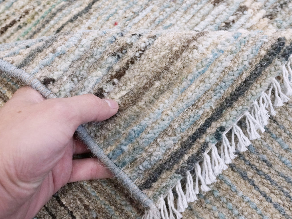 4x6 Ft Blue Moroccan Rug - Hand Knotted Wool Area Rug