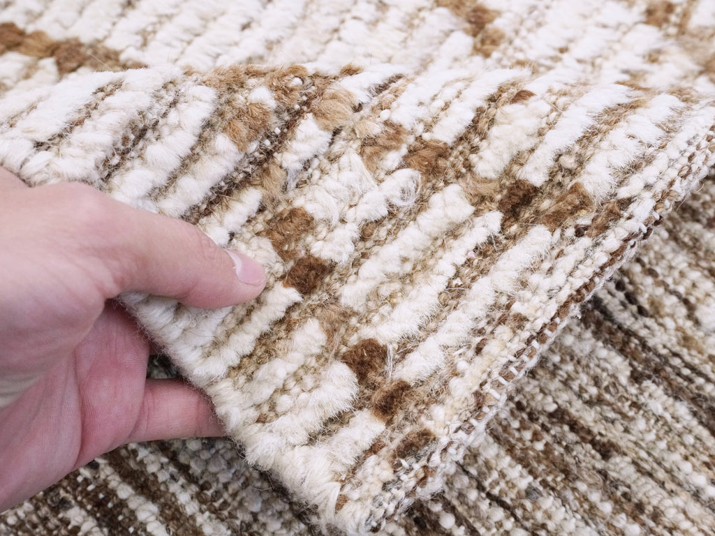 3x5 Ft Beige Moroccan Rug - Hand Knotted Area Rug