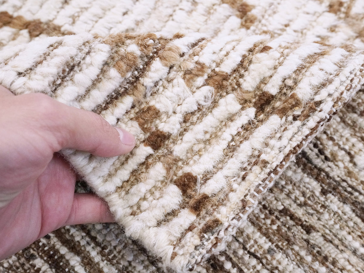3x5 Ft Beige Moroccan Rug - Hand Knotted Area Rug
