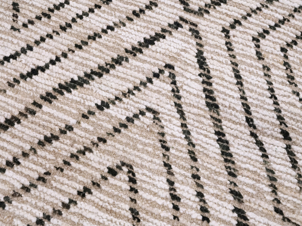 3x6 Ft Beige Moroccan Rug - Hand Knotted Area Rug