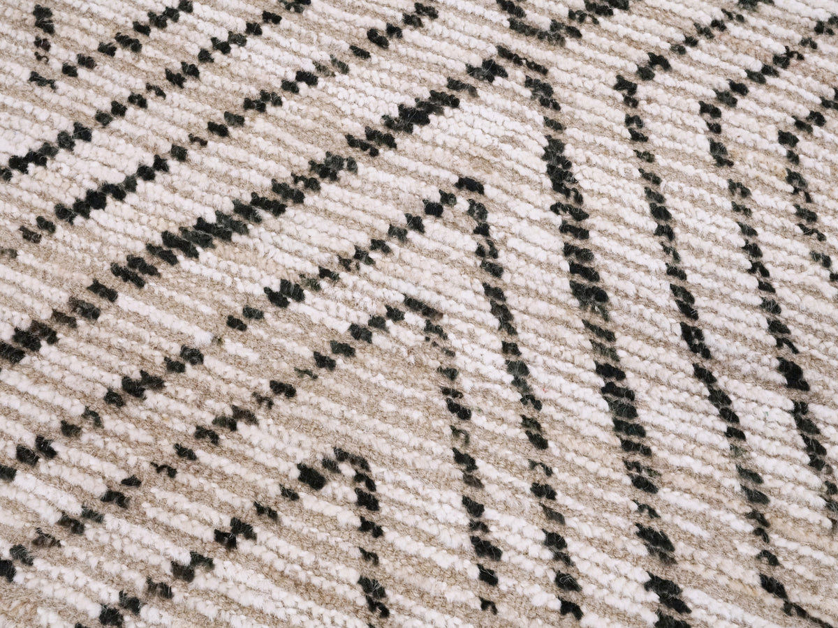 3x6 Ft Beige Moroccan Rug - Hand Knotted Area Rug