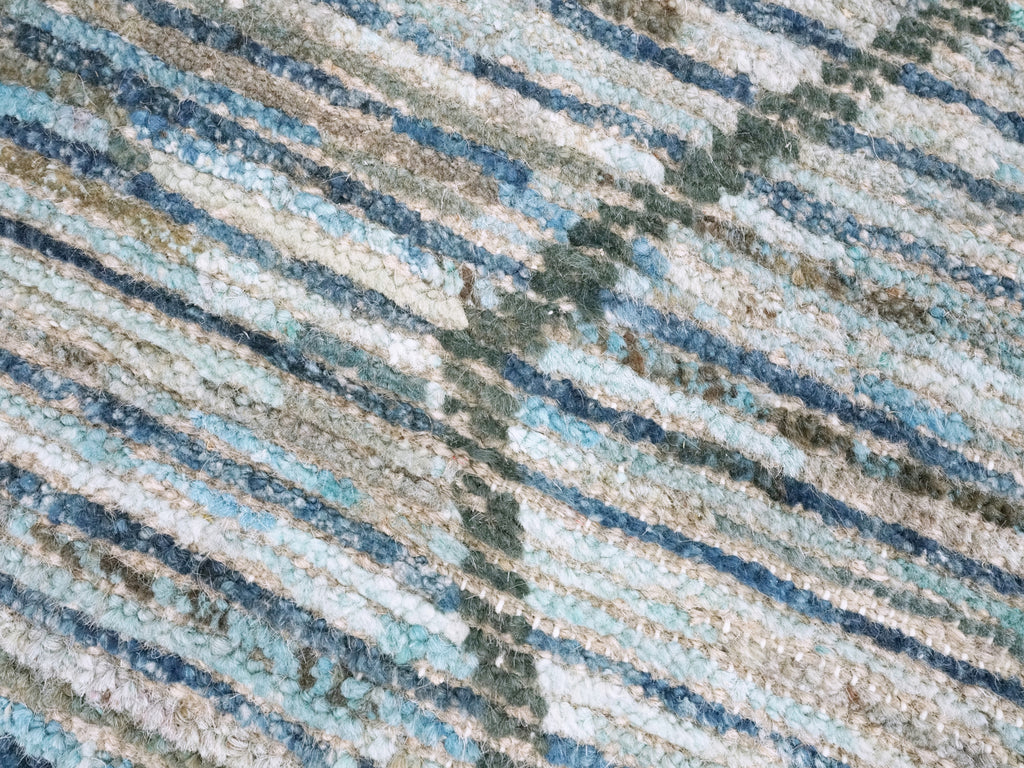 3x5 Ft Blue Moroccan Rug - Hand Knotted Area Rug