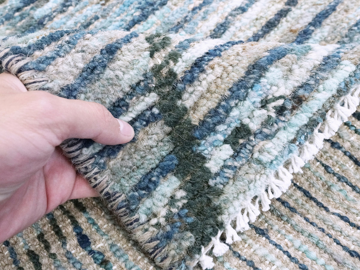 3x5 Ft Blue Moroccan Rug - Hand Knotted Area Rug