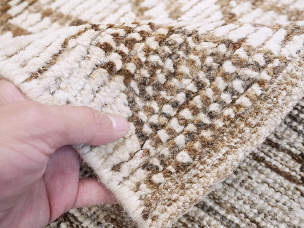 3x4 Ft Beige Moroccan Rug - Hand Knotted Area Rug
