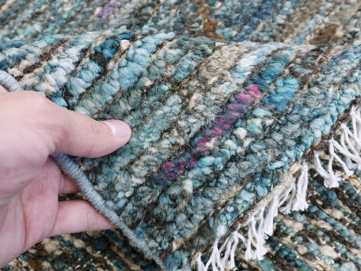 3x5 Ft Blue Moroccan Rug - Hand Knotted Area Rug