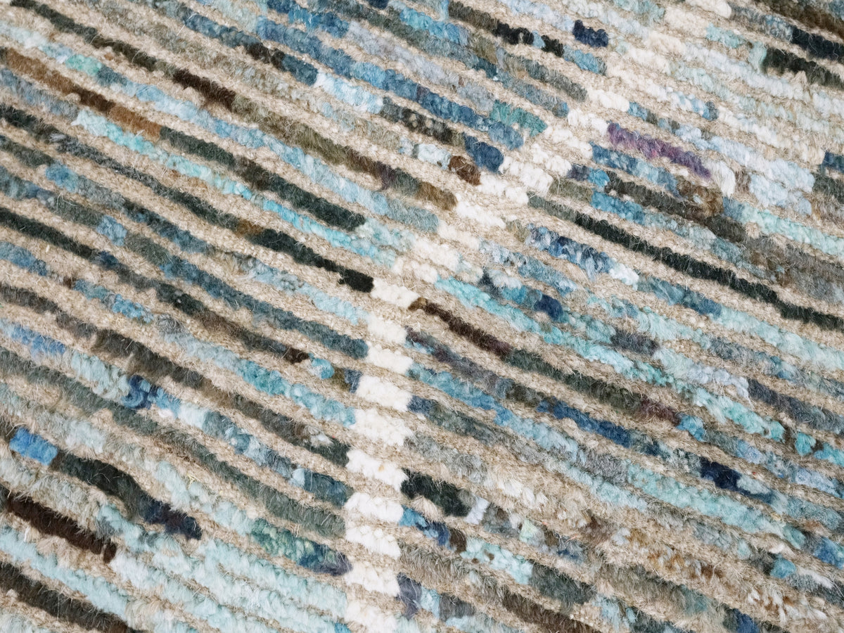 3x5 Ft Blue Moroccan Rug - Hand Knotted Area Rug