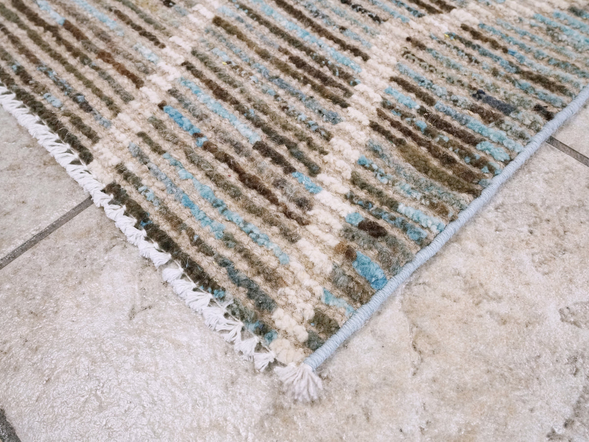 3x5 Ft Blue Moroccan Rug - Hand Knotted Area Rug