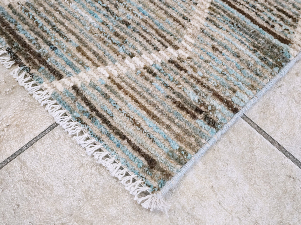 3x5 Ft Blue Moroccan Rug - Hand Knotted Area Rug