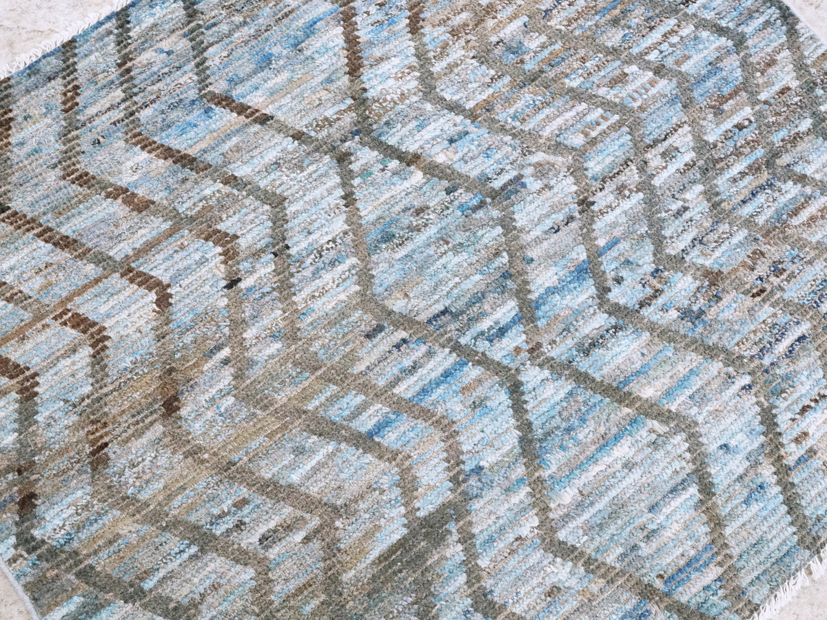 3x4 Ft Moroccan Rug - Hand Knotted Area Rug