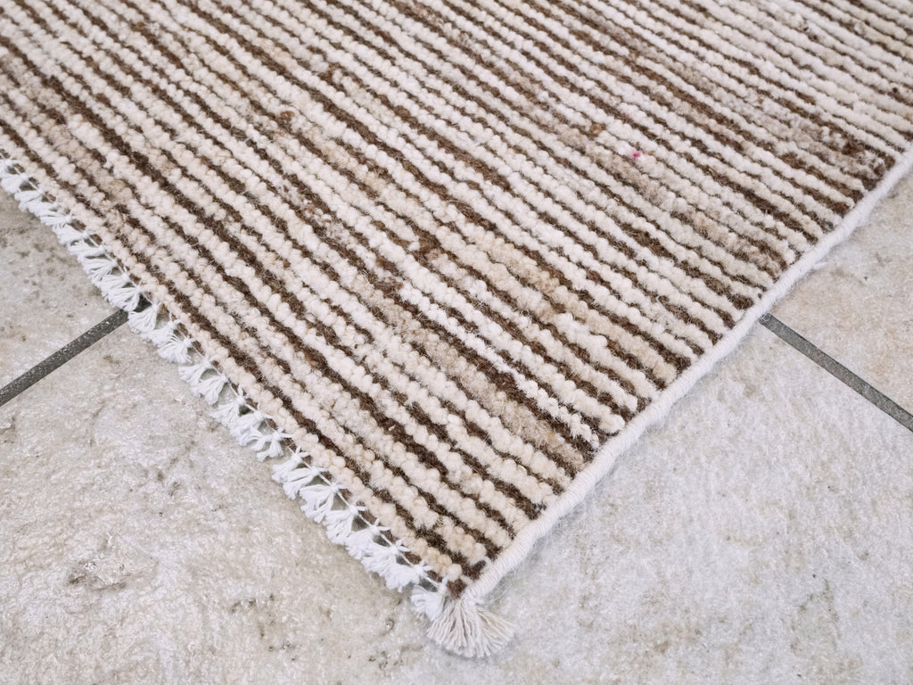 3x4 Ft Beige Moroccan Rug - Hand Knotted Area Rug