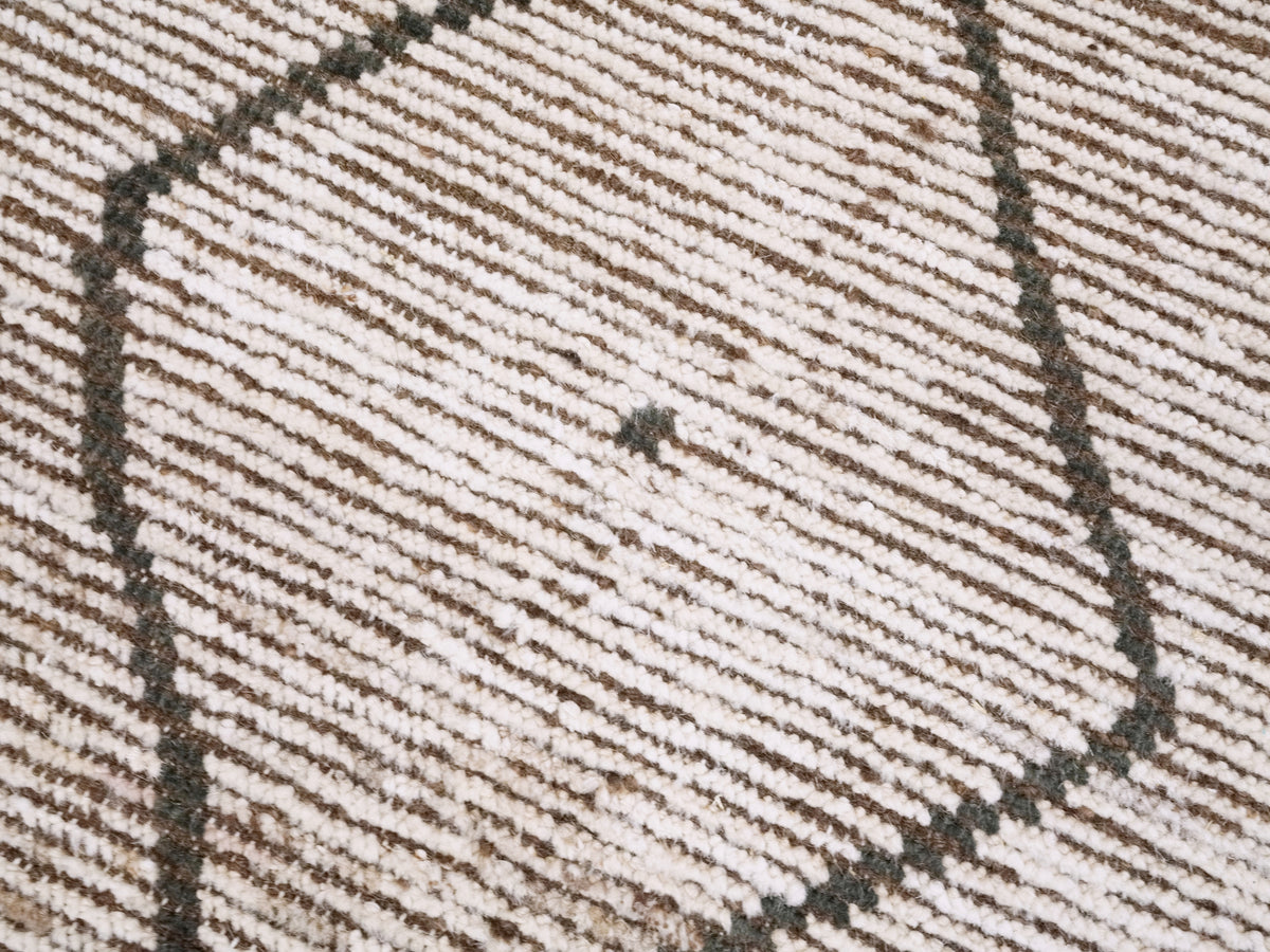 3x4 Ft Beige Moroccan Rug - Hand Knotted Area Rug