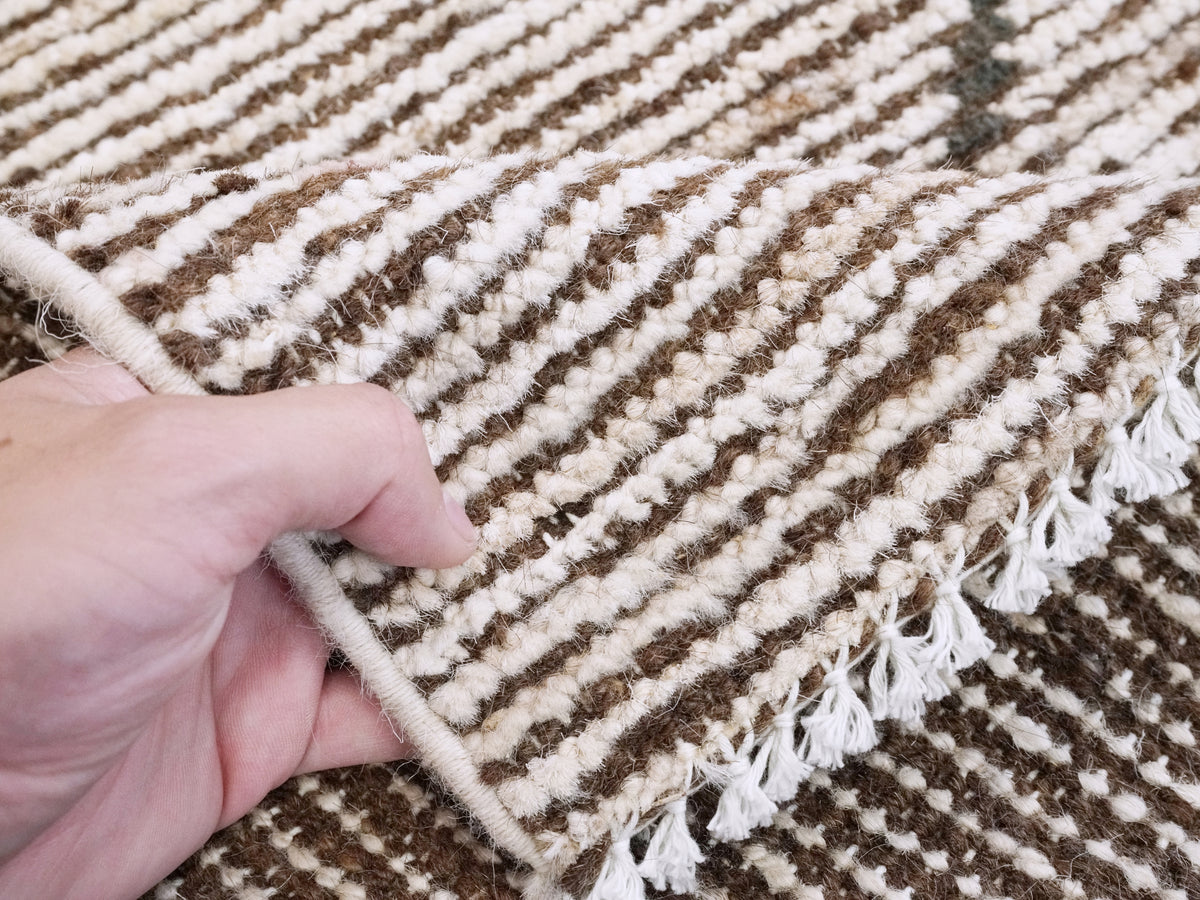 3x4 Ft Beige Moroccan Rug - Hand Knotted Area Rug