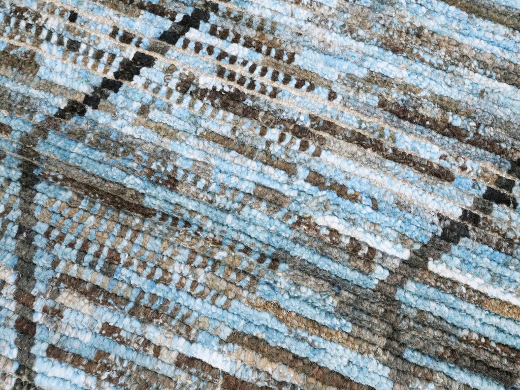3x5 Ft Blue Moroccan Rug - Hand Knotted Area Rug