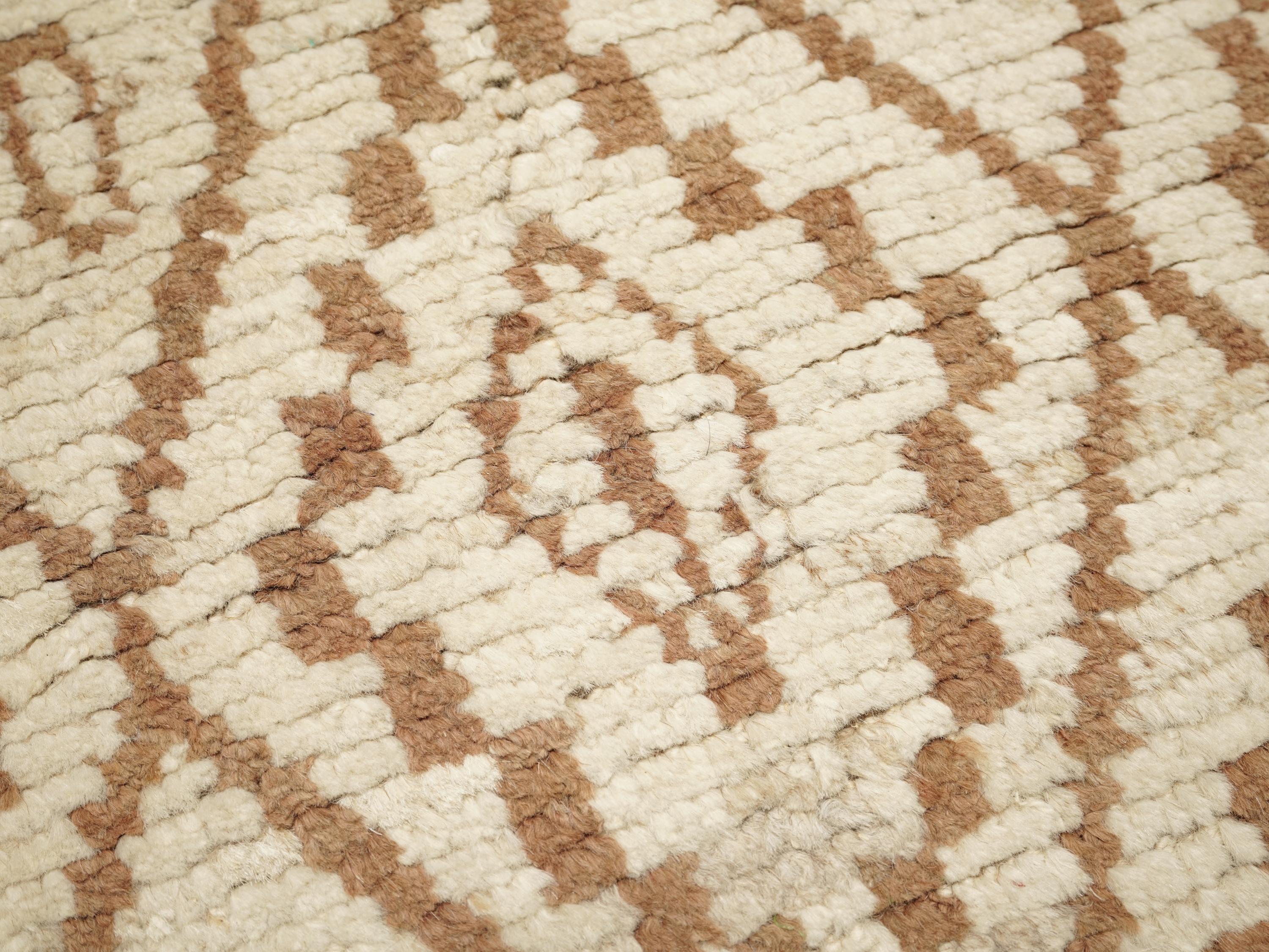 10 Ft Beige Moroccan Runner Rug - Afghan Handmade Hallway Rug
