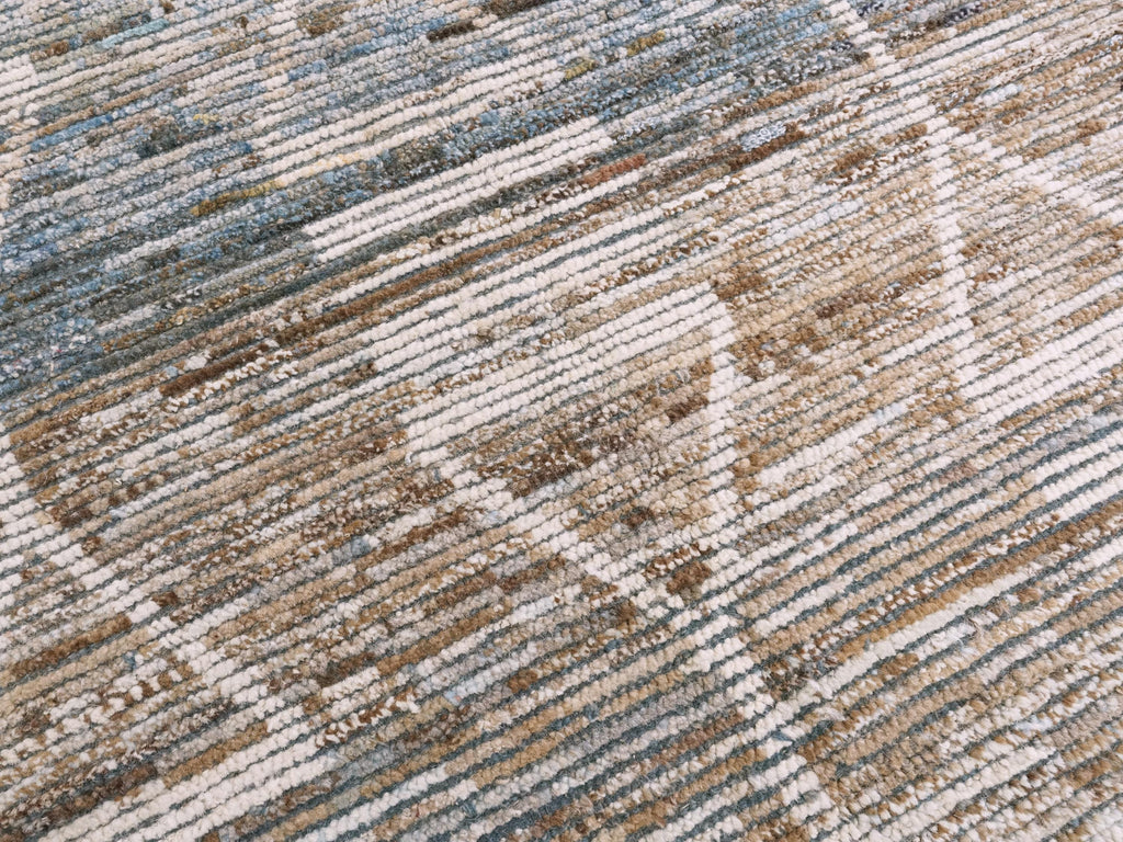 9x12 Ft Brown Moroccan Rug - Area Rug - Contemporary Design