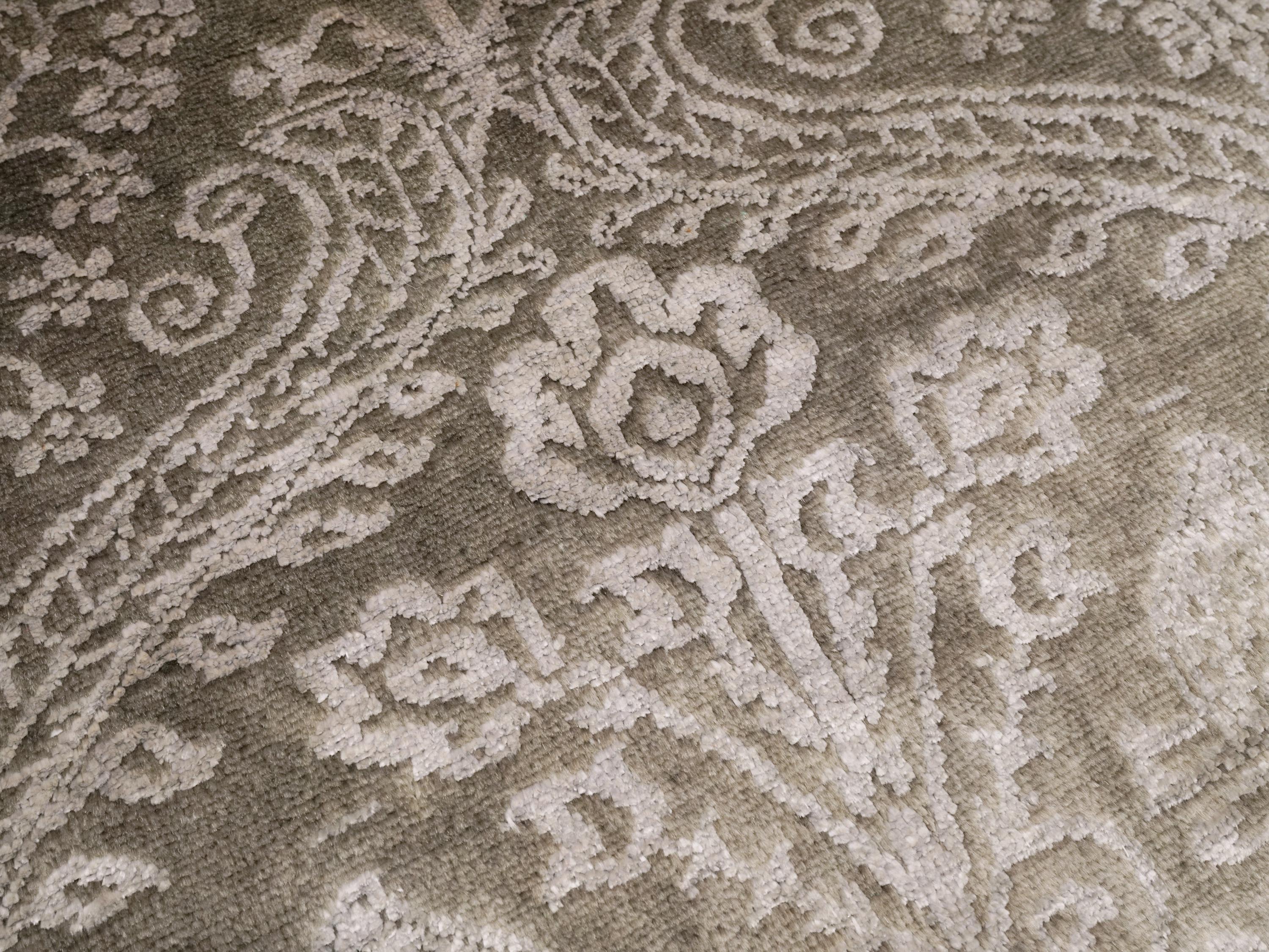 4x6 Ft Gray Gabbeh Rug - Afghan Wool Floral Rug