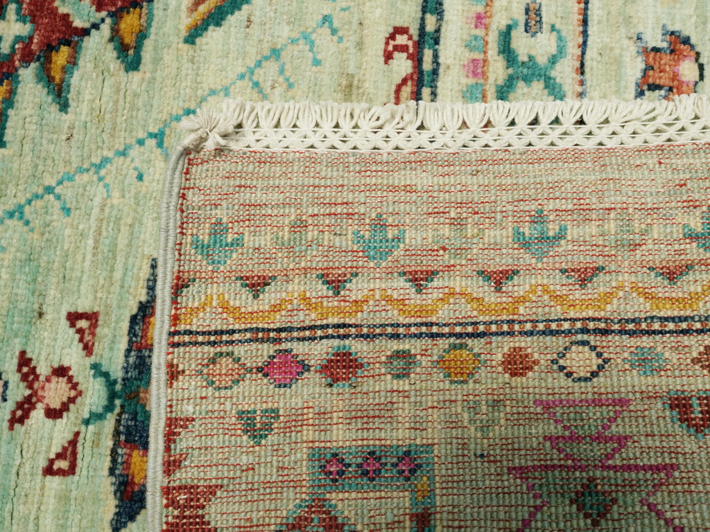 3x4 Ft Cyan Khorjin Rug - Afghan Handmade Wool Rug